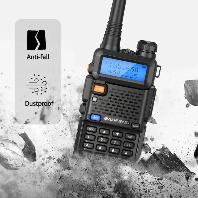 BAOFENG 5W UV-5R Dual Band VHF/UHF 136-174MHz & 400-520MHz FM Portable Two Way Radio Handheld Walkie Talkie