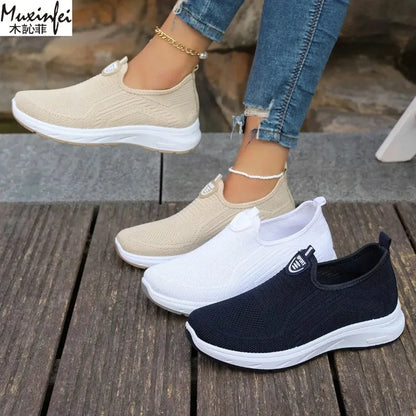 2025 New Summer Mesh Breathable Large Women's Casual Shoes Soft Sole Lightweight Women's  Single  Shoes Free Shippiing Shoes