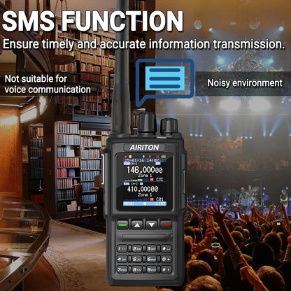 AIRITON DM-168 DMR Digital Analog  Walkie Talkie Dual Mode AES256 Encryption Amateur for AT-D168UV with Type-C Two Way Radio