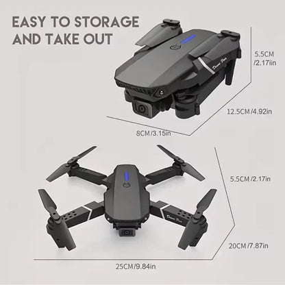 Hot E88Pro RC Drone 4K Professinal With 1080P Wide Angle Dual HD Camera Foldable RC Helicopter WIFI FPV Height Hold Apron Sell