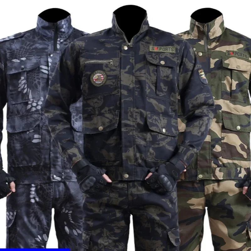 Spring and Autumn Work Clothes Men Wear Thick New Suit Pants Site Maintenance Auto Repair Clothing Clothes for Men