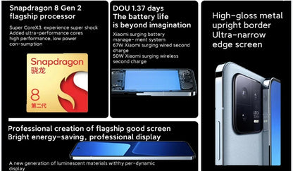 Xiaomi 13 5G Smartphone HyperOS 2.0 67W charge 4500mAh battery capacity celular IP68 full screen unlocked used phone no charger