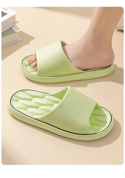 Summer Women Home Slippers Fashion Beach Flat Sandals Soft Comfortable Non-Slip Slides Indoor Outdoor Men Bathroom Flip Flops