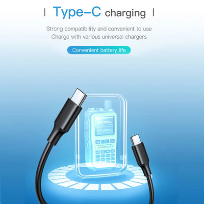 2PCS Baofeng UV-5R Mini Walkie Talkie NOAA Bluetooth Programming USB-C Charging AM Wireless Copy Frequency Full Band FM Two Way