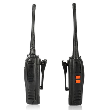 2PCS BF-888S Wireless Walkie Talkie with Earphones Dual Band Walkie Talkie Ham Two Way Radio for Civil Hotel Construction Site