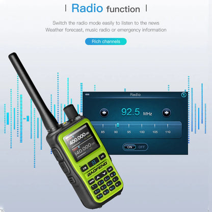 2PCS Baofeng UV-5R Mini Walkie Talkie NOAA Bluetooth Programming USB-C Charging AM Wireless Copy Frequency Full Band FM Two Way
