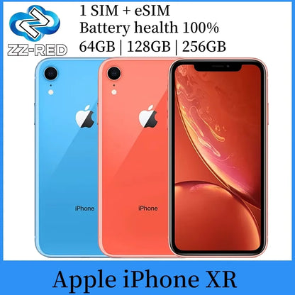 Original Apple iPhone XR 6.1" RAM 3GB ROM 64GB 128GB 256GB Smartphone A12Bionic 4G LTE Hexa Core IOS Face ID NFC Used Cell Phone