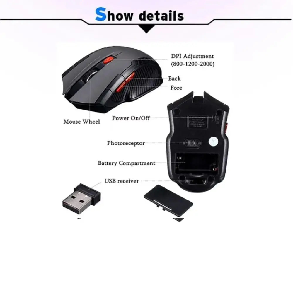 113 Battery Version Mini2.4 GHz Wireless Optical Mouse Portable Mouse Wireless USB Mouse Notebook Computer