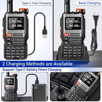 NEW Baofeng UV-K61 Walkie Talkie Air Band Wireless Copy Frequency Type-C Full Band UHF VHF DTMF NOAA UV-5R Upgraded