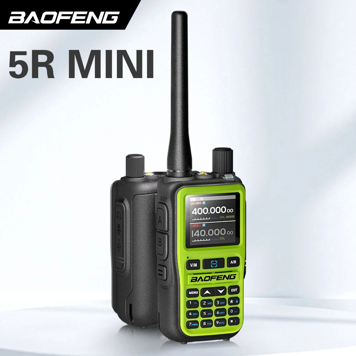 2PCS Baofeng UV-5R Mini Walkie Talkie NOAA Bluetooth Programming USB-C Charging AM Wireless Copy Frequency Full Band FM Two Way