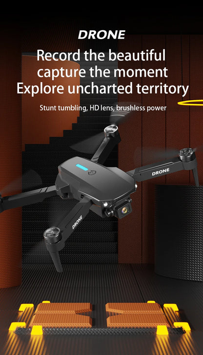 E88 Pro Brushless Drone with camera RC Drone 4K Professinal HD Camera Foldable Dron Helicopter WIFI Aerial Photography Boy Toys