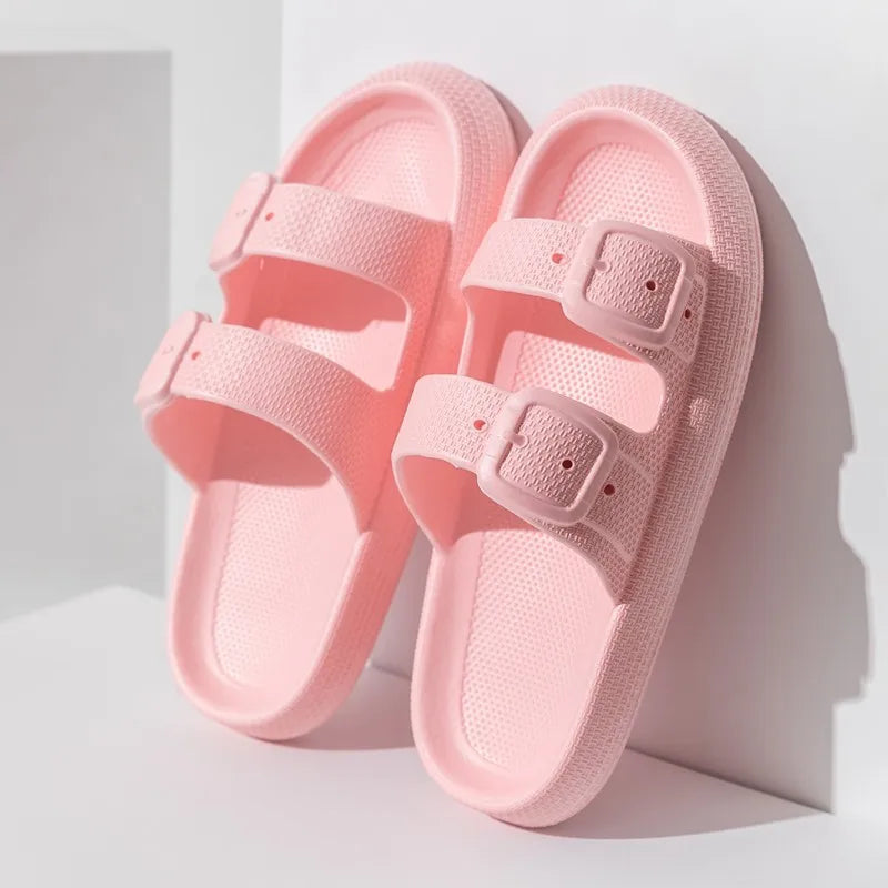 Comwarm 2025 New Women's Slippers Concise Outdoors  Women's Sandals With Adjustable Buckle Leisure Light Female Beach Slippers