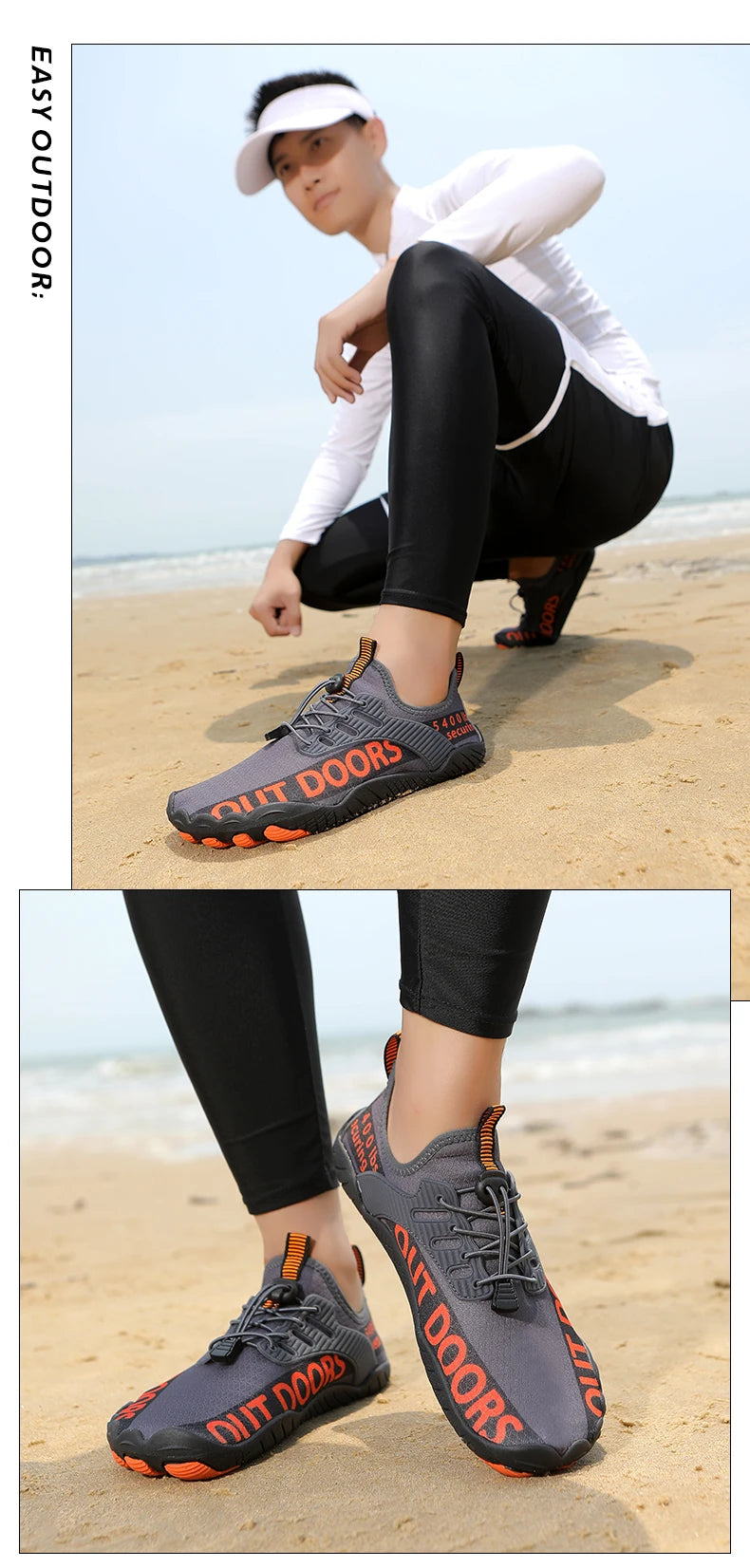 Women Men Beach Swimming Pool Aqua shoes Hiking Shoes Quick Dry One Stirrup Surf Waterpark water shoes Yoga Camping Fishing Shoe