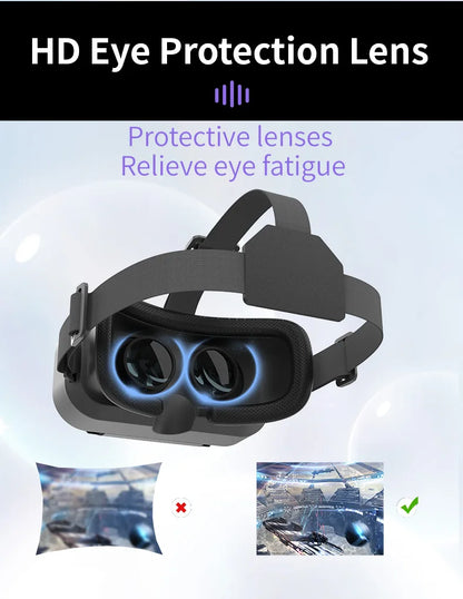 Shinecon VR Glasses 3D Headset Virtual Reality Devices Helmet Viar Lenses Goggle Smartphone Cell Phone Smart Games Mobile Viewer