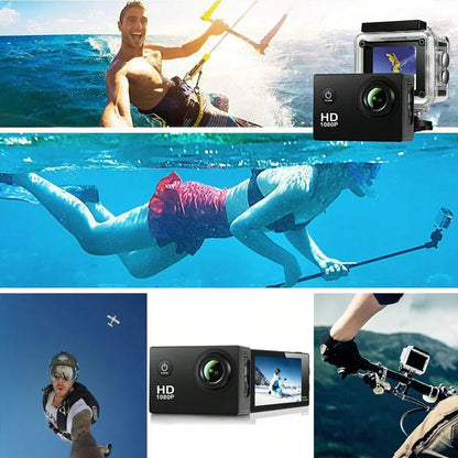 Outdoor Sports Camera,waterproof Diving Bike Recorder,DV Panoramic 2 Inch Screen Car Recorder,HD Mini Multi-function Camera