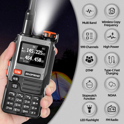 NEW Baofeng UV-K61 Walkie Talkie Air Band Wireless Copy Frequency Type-C Full Band UHF VHF DTMF NOAA UV-5R Upgraded