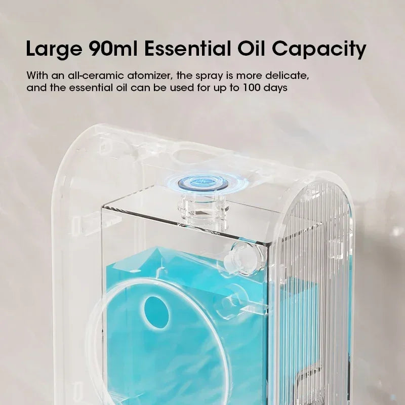 Wireless Hang Aromatherapy Machine Air Freshener Purifier with Night Light Essential Oil Perfume Diffuser Living Room Deodorizer