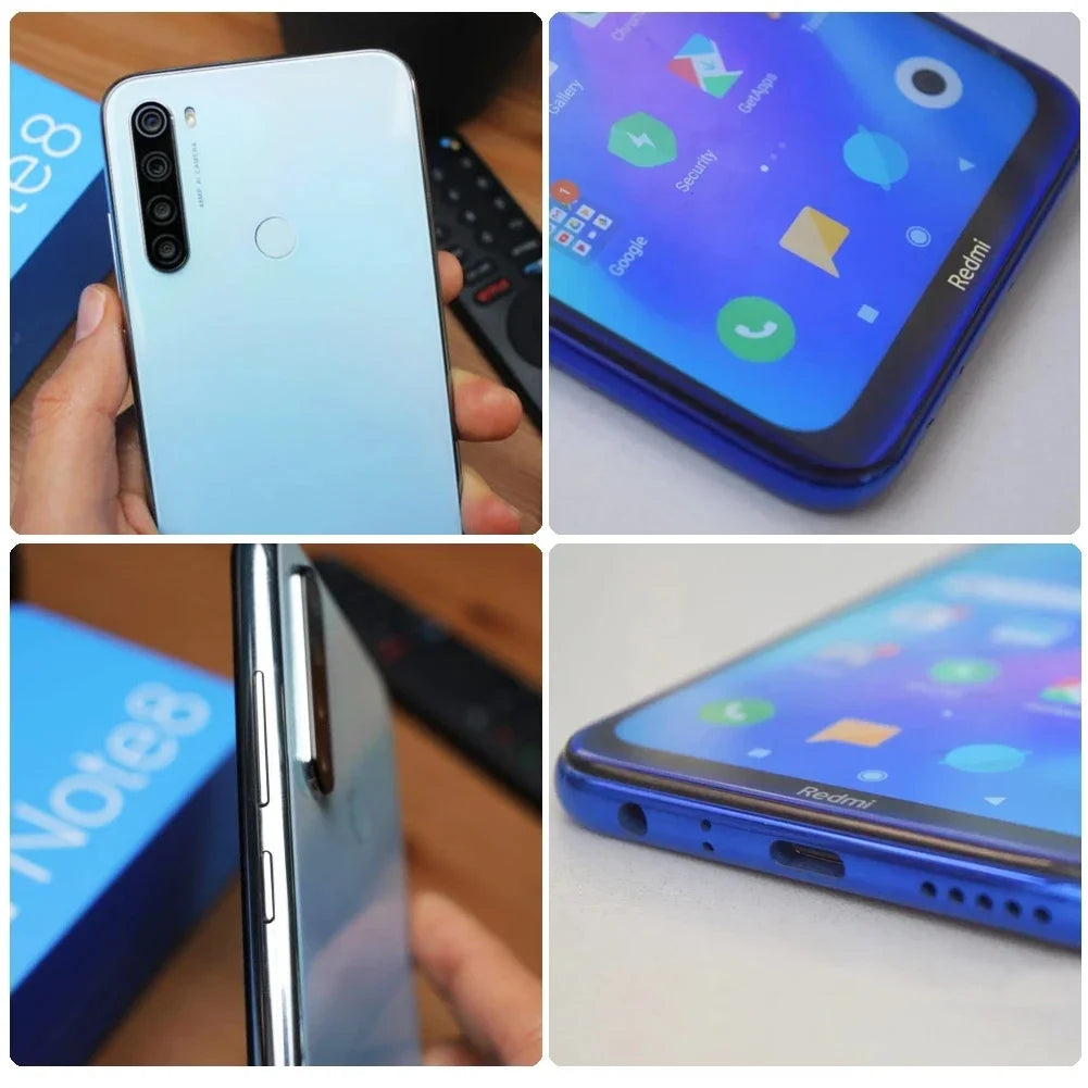 Xiaomi Redmi Note 8 Global Firmware Smartphone with Phone Case Original Android Phone 4000mAh Battery Quad Cmaera Used phone