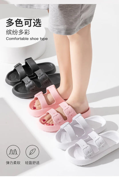 Comwarm 2025 New Women's Slippers Concise Outdoors  Women's Sandals With Adjustable Buckle Leisure Light Female Beach Slippers