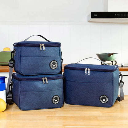 Capacity hand-held with shoulder strap insulated bag, lunch box bag, student thickened waterproof lunch bag。