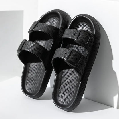 Comwarm 2025 New Women's Slippers Concise Outdoors  Women's Sandals With Adjustable Buckle Leisure Light Female Beach Slippers