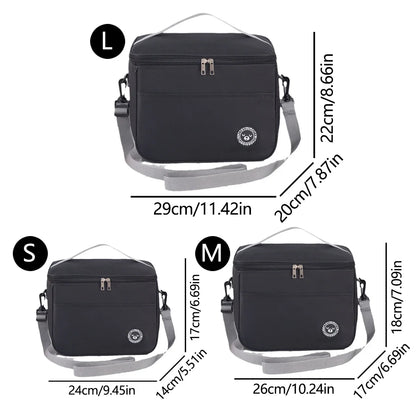 Capacity hand-held with shoulder strap insulated bag, lunch box bag, student thickened waterproof lunch bag。