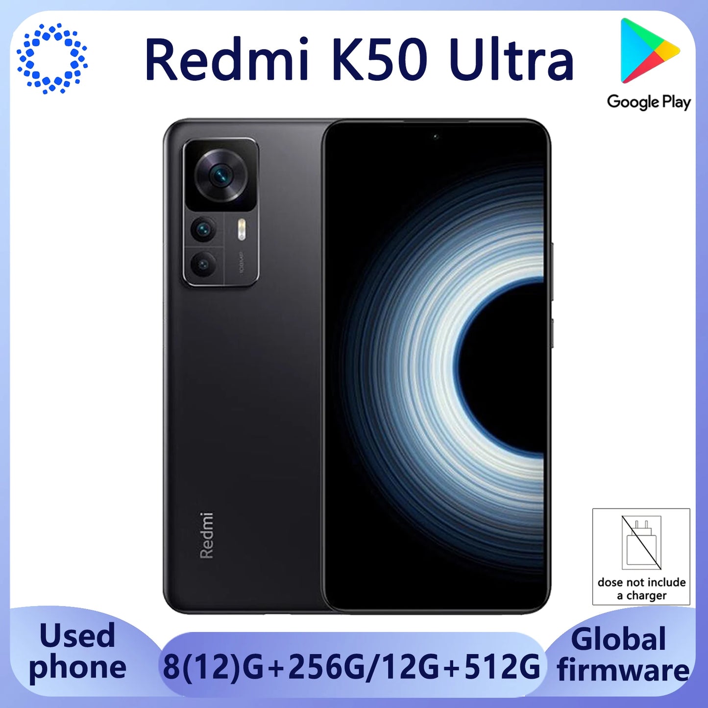 Global Firmware Xiaomi Redmi k50 Ultra hyperOS 2.0 Smartphone Snapdragon 8+ Gen 1 Celular 5000mAh No Charger Used Phones