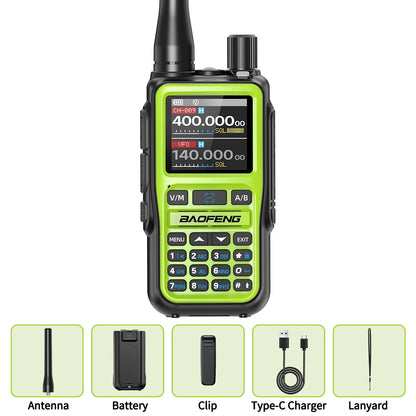 2PCS Baofeng UV-5R Mini Walkie Talkie NOAA Bluetooth Programming USB-C Charging AM Wireless Copy Frequency Full Band FM Two Way