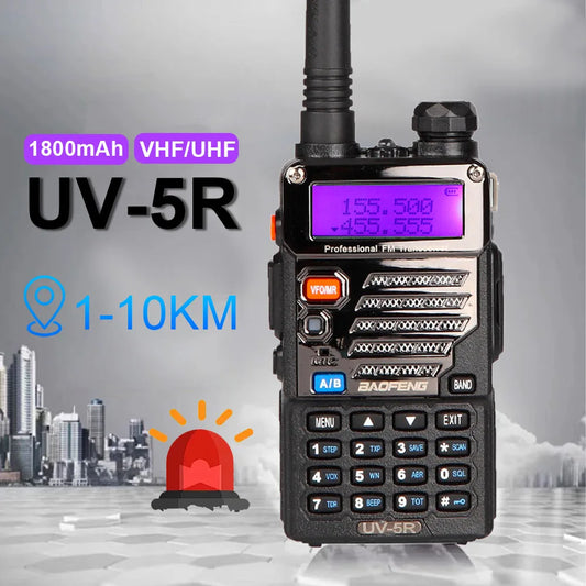 BAOFENG 5W UV-5R Dual Band VHF/UHF 136-174MHz & 400-520MHz FM Portable Two Way Radio Handheld Walkie Talkie
