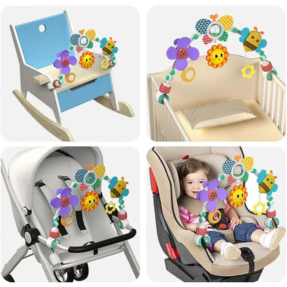 Baby Stroller Arch Toy Bouncer Toy Pram Activity Arch Toys Fine Motor Skills Toys Sensory Development Arch Baby Car Seat Toys