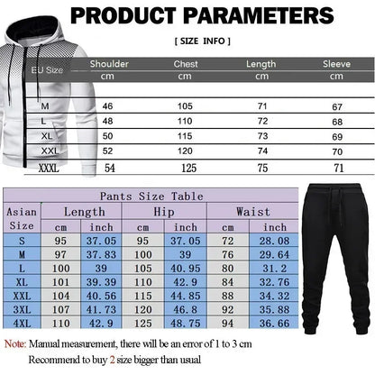 Korea Men Jacket Tracksuit Casual Sports Suit Men's Set 2024 Autumn Winter Two Pieces Set Mens Sportswear Plus Pants Suit