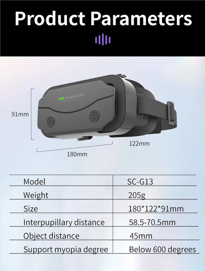 Shinecon VR Glasses 3D Headset Virtual Reality Devices Helmet Viar Lenses Goggle Smartphone Cell Phone Smart Games Mobile Viewer