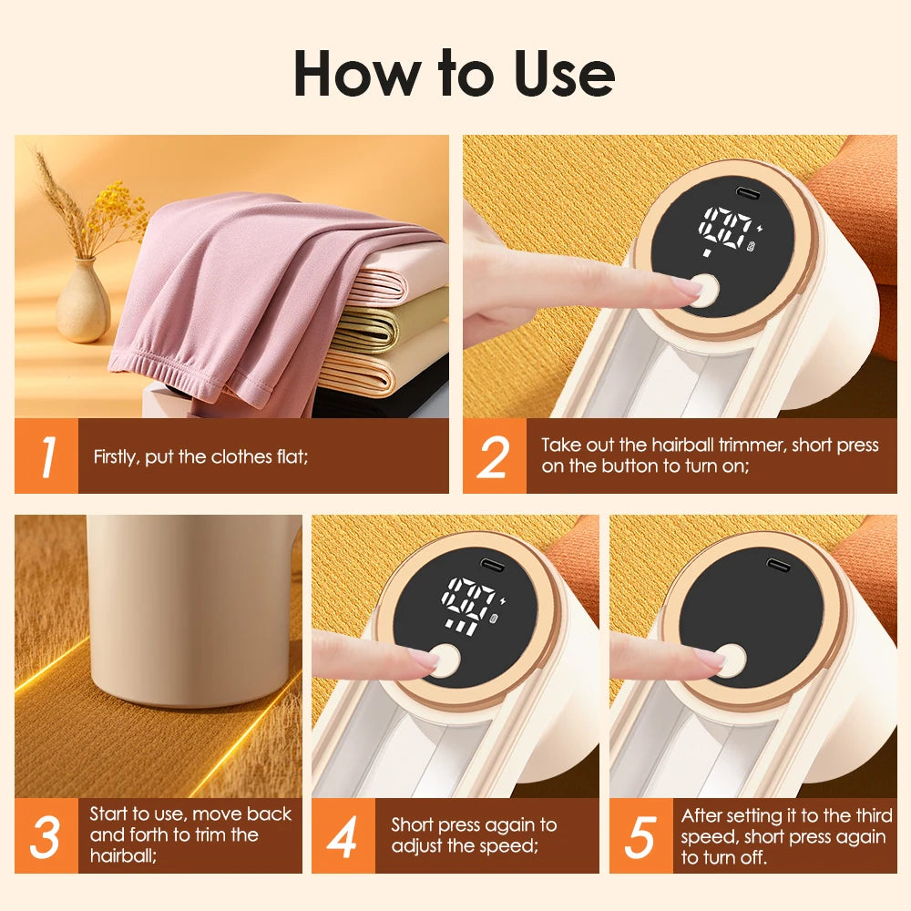 Household Clothes Shaver Fabric Lint Remover Fuzz Electric Fluff Portable Brush Blade Professional Rechargeable Fur Ball Trimmer
