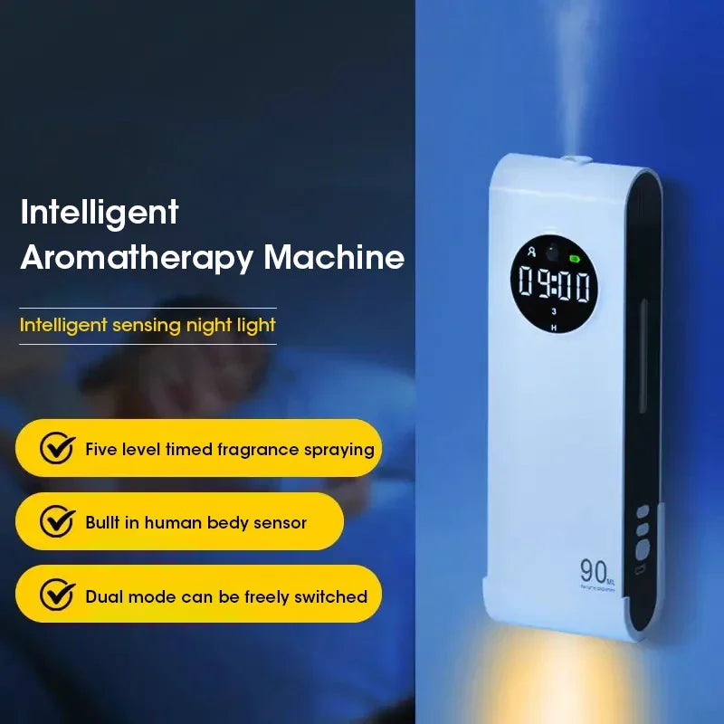 Wireless Hang Aromatherapy Machine Air Freshener Purifier with Night Light Essential Oil Perfume Diffuser Living Room Deodorizer
