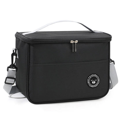 Capacity hand-held with shoulder strap insulated bag, lunch box bag, student thickened waterproof lunch bag。