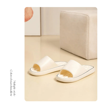 Summer Women Home Slippers Fashion Beach Flat Sandals Soft Comfortable Non-Slip Slides Indoor Outdoor Men Bathroom Flip Flops