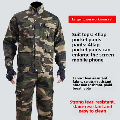 Spring and Autumn Work Clothes Men Wear Thick New Suit Pants Site Maintenance Auto Repair Clothing Clothes for Men