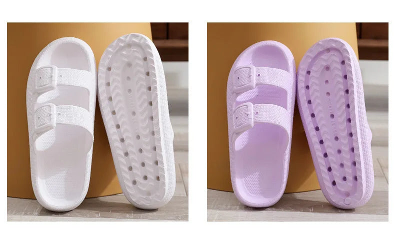 Comwarm 2025 New Women's Slippers Concise Outdoors  Women's Sandals With Adjustable Buckle Leisure Light Female Beach Slippers