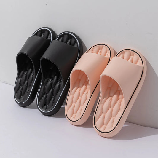 Summer Women Home Slippers Fashion Beach Flat Sandals Soft Comfortable Non-Slip Slides Indoor Outdoor Men Bathroom Flip Flops