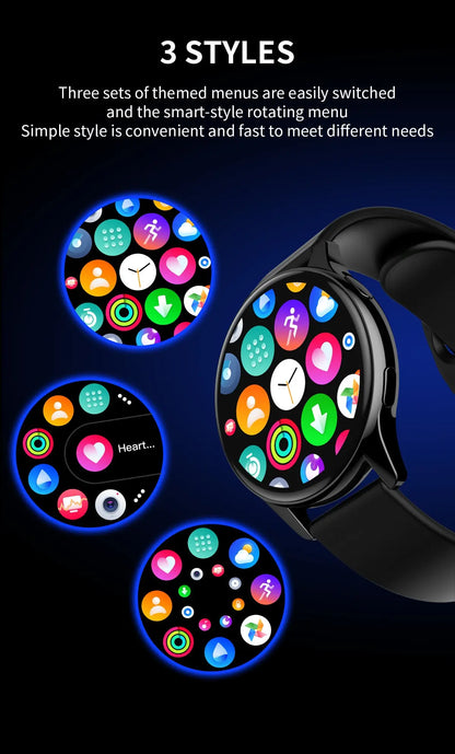 Newest Smart Watch 2024 Full Round Smartwatch Men Bluetooth Call Smart Watch Women Fitness Bracelet DIY Faces IOS Android Phone