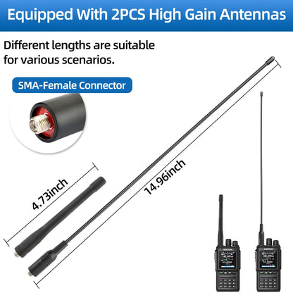 AIRITON DM-168 DMR Digital Analog  Walkie Talkie Dual Mode AES256 Encryption Amateur for AT-D168UV with Type-C Two Way Radio