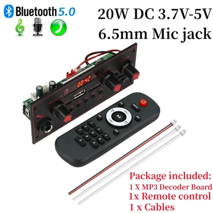 600W Bluetooth 5.0 Audio Amplifier Board D300 Dual Microphone Subwoofer Amplifier Module DC12V 24V 1CH HIFI Stereo Power AMP