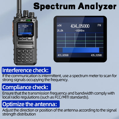 BAJETON BJ-7800 Walkie Talkie Long Range SW MW LW AM SSB CB 10W Receive Wireless Bluetooth Phone Programming NOAA Two Way Radio