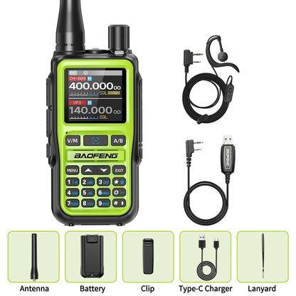 2PCS Baofeng UV-5R Mini Walkie Talkie NOAA Bluetooth Programming USB-C Charging AM Wireless Copy Frequency Full Band FM Two Way